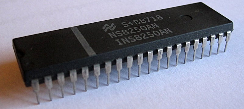 The National Semiconductor 8250 UART chip